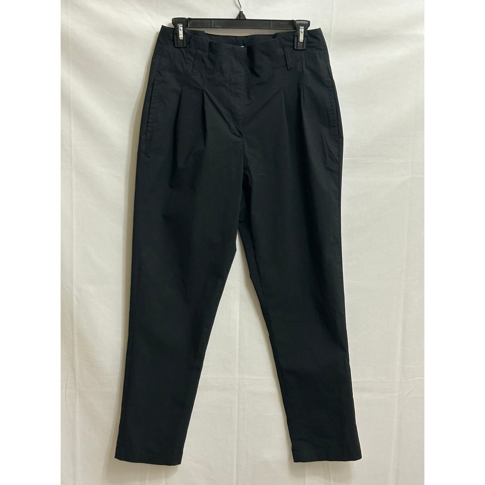 J.Crew Womens Black High Rise Pleated Tapered Ankle Trousers Size 4‎